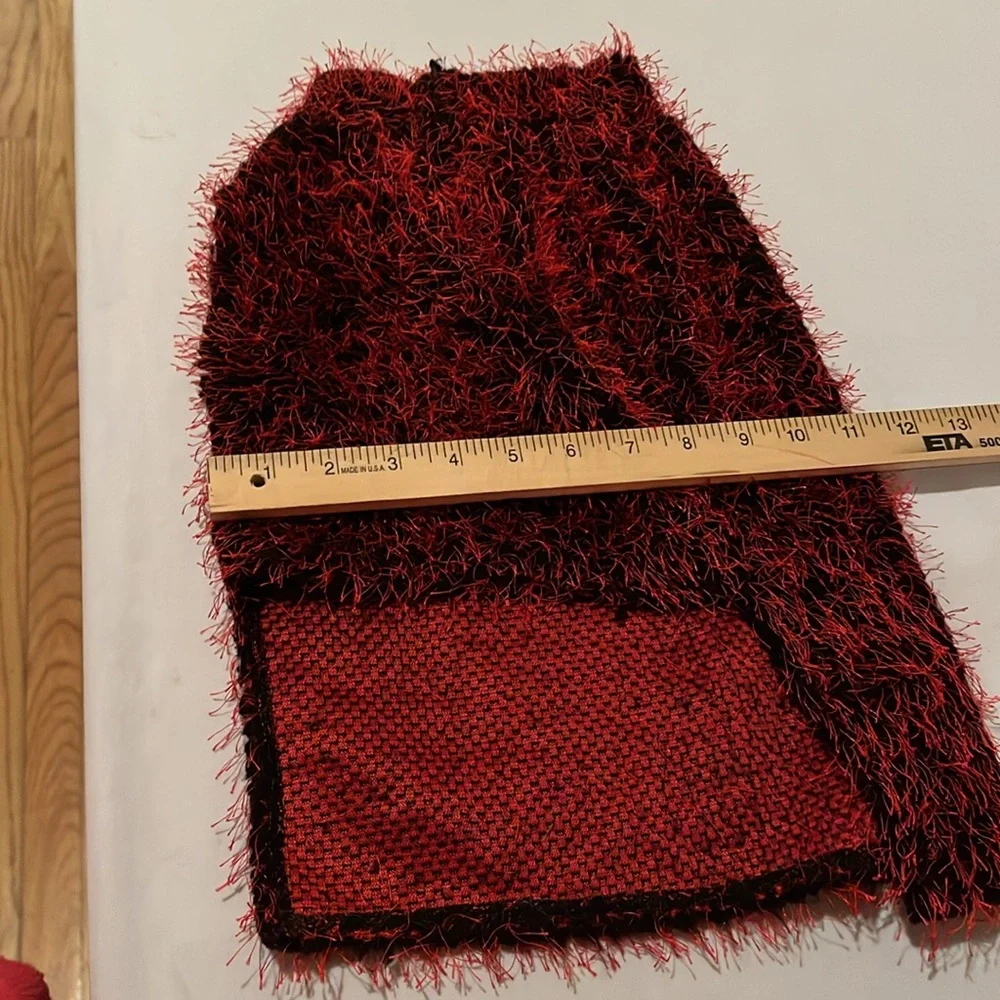 Red & black Dog sweater red size small - medium